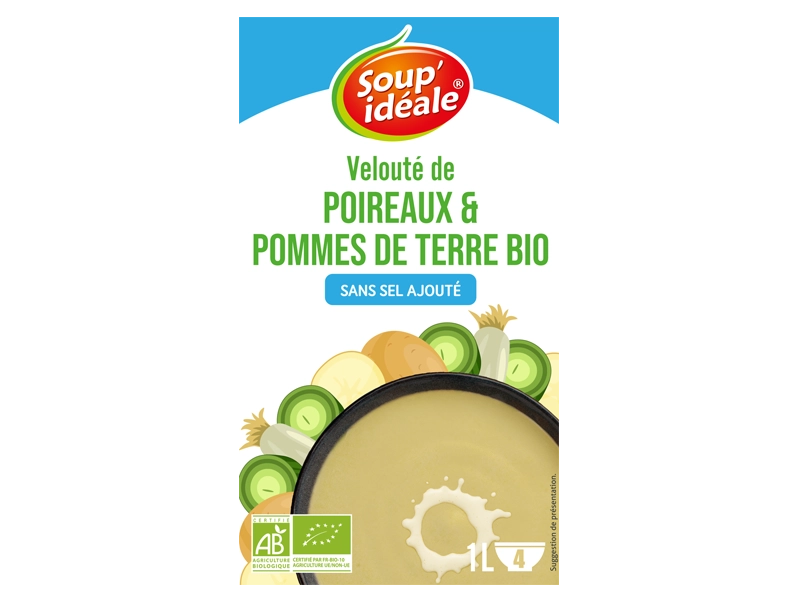Brique bio sans sel velouté poireaux pommes de terre