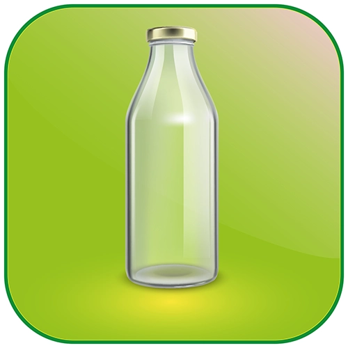 Bouton gamme bouteille verre bio