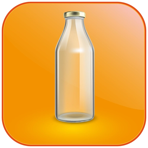 Bouton gamme bouteille verre classique