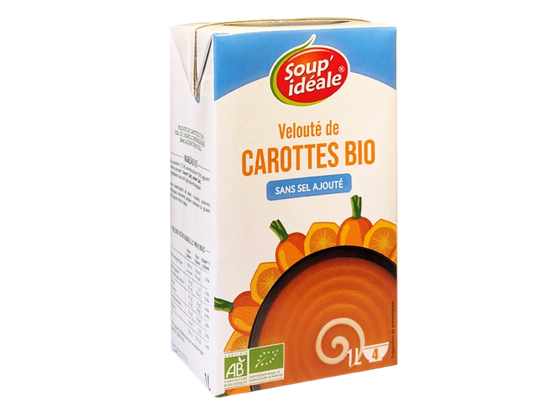 Brique bio sans sel velouté carottes