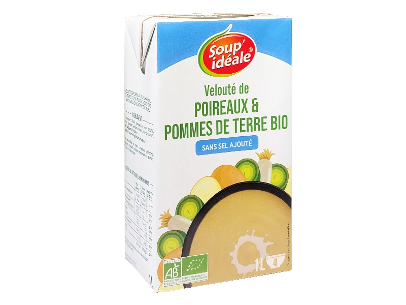 Brique bio sans sel velouté poireaux pommes de terre